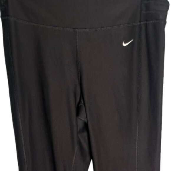 Nike Small Yoga Pants Black Wide Leg Compression Gym Athleisure Fit High Waisted - Picture 3 of 6